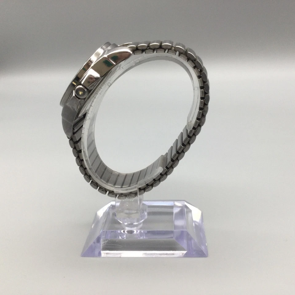 Reloj Anne Klein Mujer 36mm Tono Plateado Cristales Banda Elástica Batería Nueva Foto 3 de 4