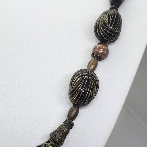 Rustic Style Mixed Bead Bib Necklace - 第 3/7 張圖片