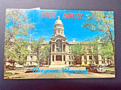 State Capitol Building Cheyenne Wyoming Postcard Postmark 1962 PC5009