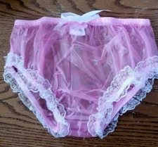 adult diaper cover hot pink abdl  adult incontenance  low rise  med -large