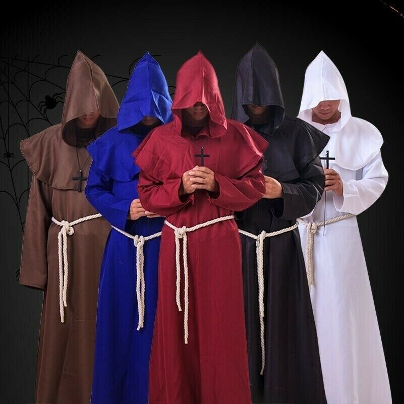 Priest Male Special price Clearance SALE! Limited time! Christian Cloaks Medieval Halloween Monk Clothes Par