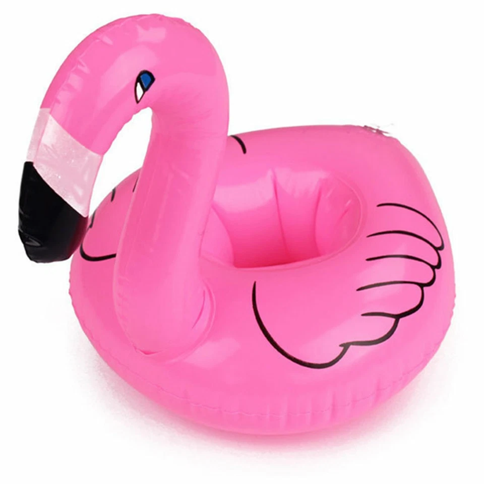 2-10PCS Inflatable Floating Drink Can Cup Holder Flamingo Pool Beach Hawaiian AU - image 3 of 4