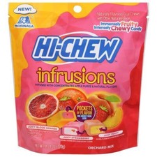 Hi-Chew Stand Up Pouch Infrusions 4.24oz Orchard Mix - Strawberry Peach Orange