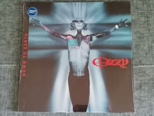 OZZY OSBOURNE "DOWN TO EARTH" LP BLUE VINYL. NEW AND SEALED.