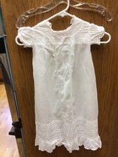 vintage handmade christening/baptism infant gown. Matching slip