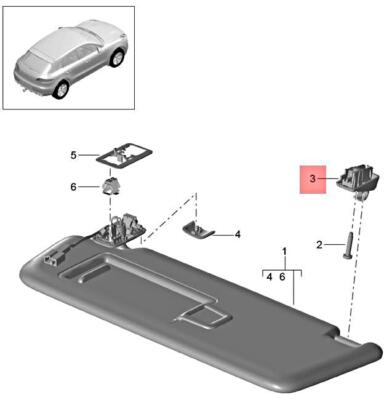 OEM Porsche Macan 95b Sun Visor Roof Holder 95B8575611E0 for sale 