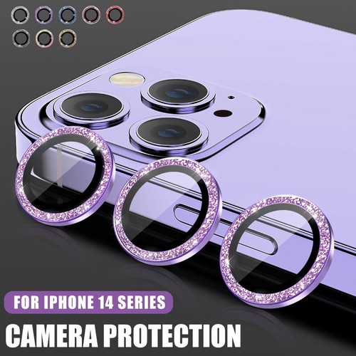 Glitter Camera Lens Protector Tempered Glass For iPhone 15 14 13 12 11 Pro Max - Photo 7 sur 39