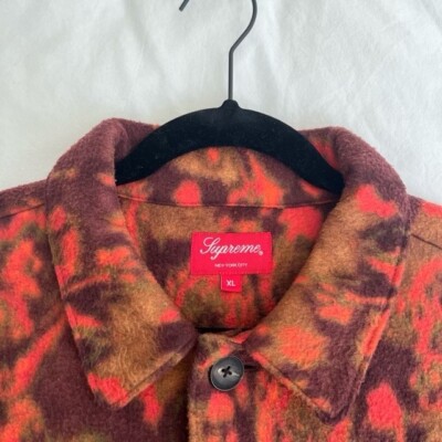 Supreme Men's SZ. XL Paisley Floral Fleece Shirt Fall/Winter 21 | eBay