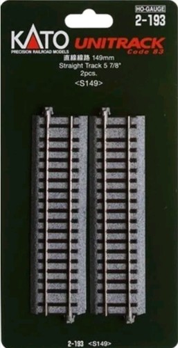 Kato 2193 149 mm 5-7/8" gerades Gleis (2): Spur HO | Zustand: New