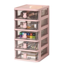 Desktop Makeup Organizer Storage Box with Clear Drawers for Jewelry  Cosmetics