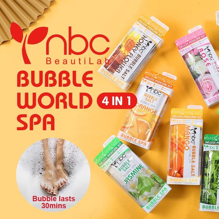 nbc Foot Soak, Spa Pedicure with Bath Salt, Cream, Scrub, Exfoliating Foot 3 set