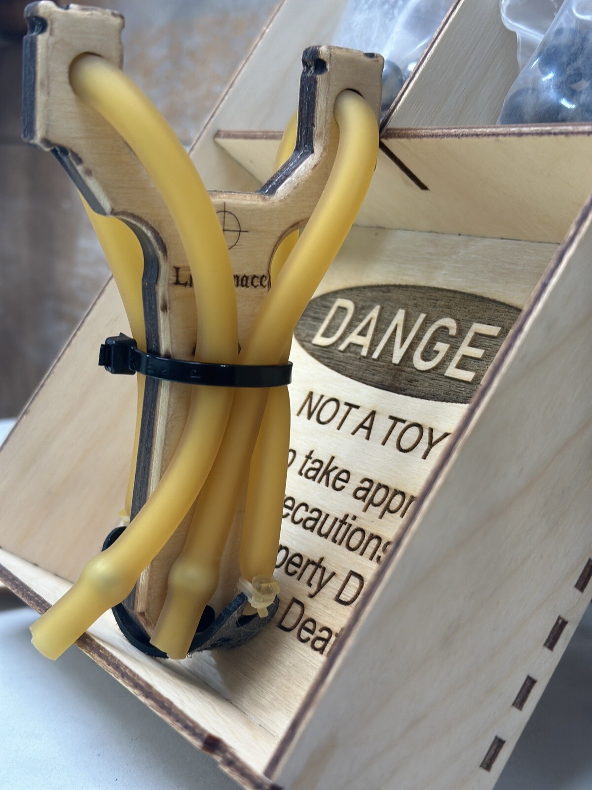 ZWT Lil Menace Sling Shot Wood Zach Wood Slingshot + 20 Clay & 20