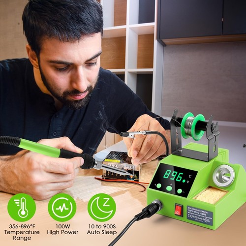 Soldering Station, 100W Digital Display Soldering Iron Station Kit with 2 Hel... - Picture 2 of 7