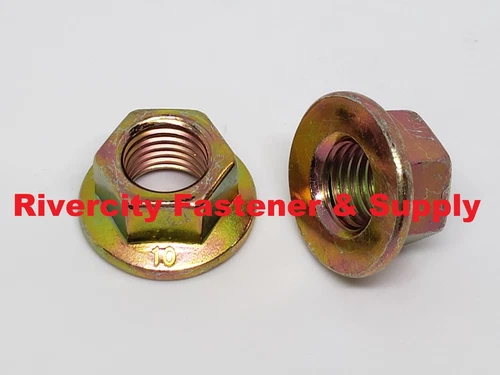 M10-1.25 JIS Flange Nuts Small Hex M10x1.25 Nut 10mm x 1.25 Smooth Flange 10.9