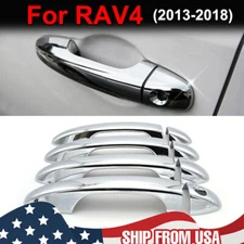 Chrome Door Handle Cover Catch Trim Molding For 2013 2014 2015-2018 Toyota Rav4