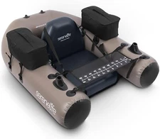 SereneLife Inflatable Fishing Float Tube Belly Boat Rod Holders 220lb PVC