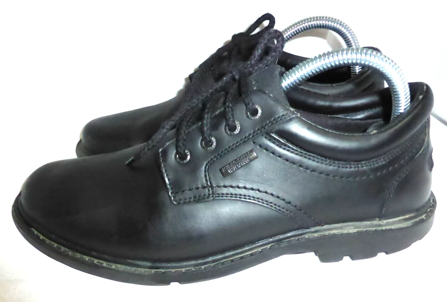 ROCKPORT MEN BLACK LEATHER LACE UP DERBY SHOE SIZE UK 7 EU 40.5 US 7.5 VGC
