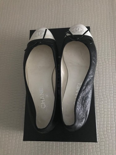 CHANEL BALLERINE N. 38,5 italiano COL. NERO IN PELLE CAVIAR - Imagen 11 de 24