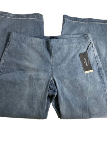 NYDJ Sculpt-Her Pull On Teresa Wide Leg Stretch Jeans Waterfall Size XL NWT
