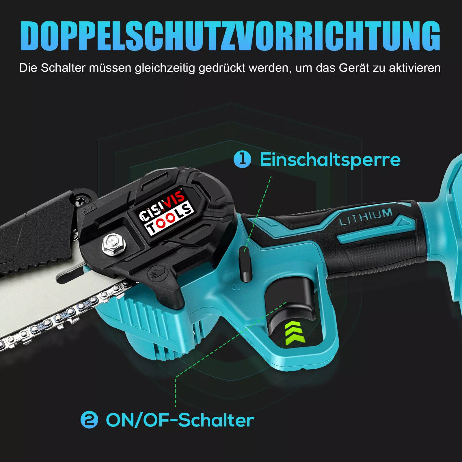 Akku Kettensäge 468 Zoll Mini Elektro Kettensägen Handkettensäge Mit 2 Akku DE