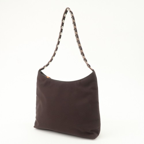 Authentic Ferragamo Nylon Leather Chain Shoulder Bag AU-21 8803 Used F/S - Picture 3 of 24