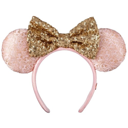 Pink Iridescent Sequin 50th Anniversary Ears Headband with Bow il_fullxfull.3676351077_49ks.jpg main image 3