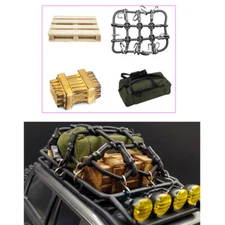 Bag Wooden Box Tray Fixed Cover For FMS 1/18 LC80 FCX18 RC Car Upgrade Parts