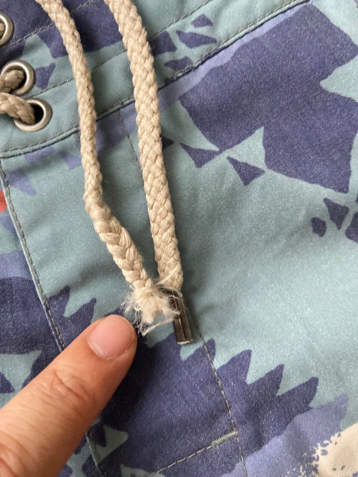 Pantalones Cortos Faherty Board Talla 30 Azul Azteca Retro Look Cordón Cuerda 7" Ins Hecho en EE. UU. Foto 3 de 4