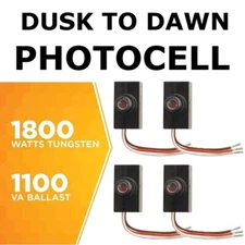 4Packs AC120-277V Light Control Sensor Dusk To Dawn Photocell Switch Replacement