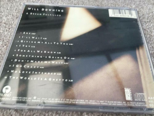 A Dream Fulfilled CD Will Downing (1991) - Picture 2 of 2