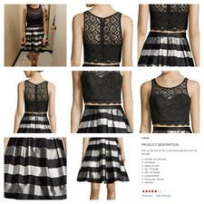 NEW 2 Piece Prom Dress Set with Lace Top and Skirt. Size 11/13 Formal Dress