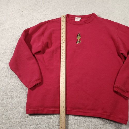 VTG 90s Dr Seuss How The Grinch Stole Christmas Crewneck Sweater Womens M - Picture 5 of 8
