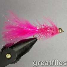 1 dozen (12) - Crystal Bugger - Pink - Bead Head
