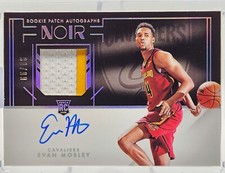 EVAN MOBLEY Rookie Auto RPA Patch On Card 2021-22 Noir  #/99 Cavaliers