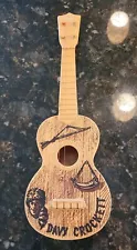 Vintage RARE Emenee Davy Crockett 15" Ukulele Guitar DAMAGED READ