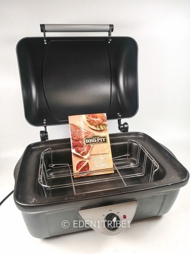 RIVAL Crock Pot BBQ Pit Indoor Countertop Slow Roaster Meat Cooker Grill BB100