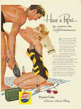 1954 vintage ad for Pepsi Cola  -111811