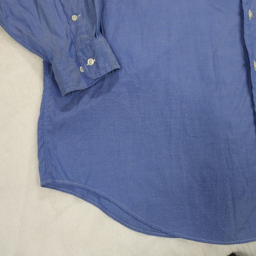 Ralph Lauren Yarmouth Long Sleeve Blue Button Up Shirt Men's Size 18 34/35 - Picture 2 of 17