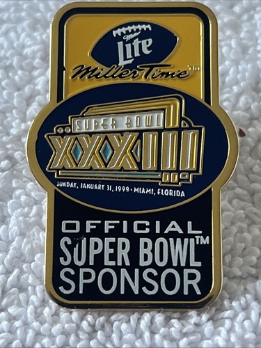 Pin de solapa ligera Miller del Super Bowl XXXIII 1999 de colección