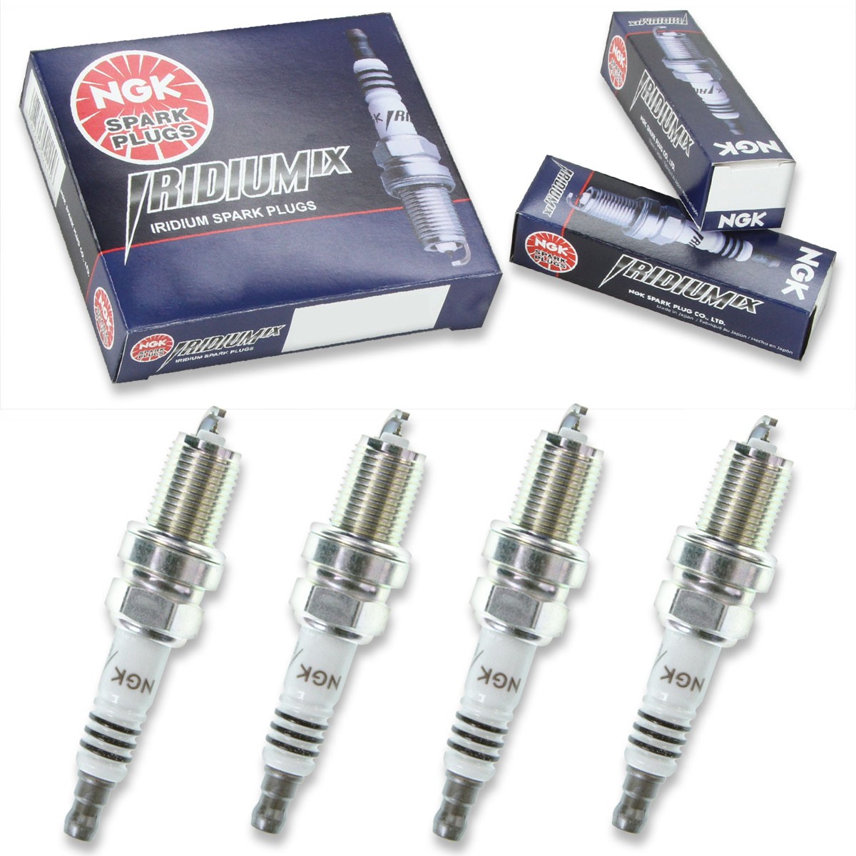 4 pcs NGK Iridium IX Spark Plugs for 1985-1989 Toyota MR2 1.6L L4 - Engine lh