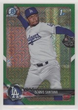 2018 Bowman Mega Box Green Mojo Refractor 33/99 Dennis Santana #BCP36 0l1
