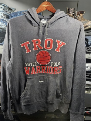 #ad #ad Nike Troy Water Polo Warriors Hoodie M Dark Gray 2000s Y2K Center Swoosh $38.00