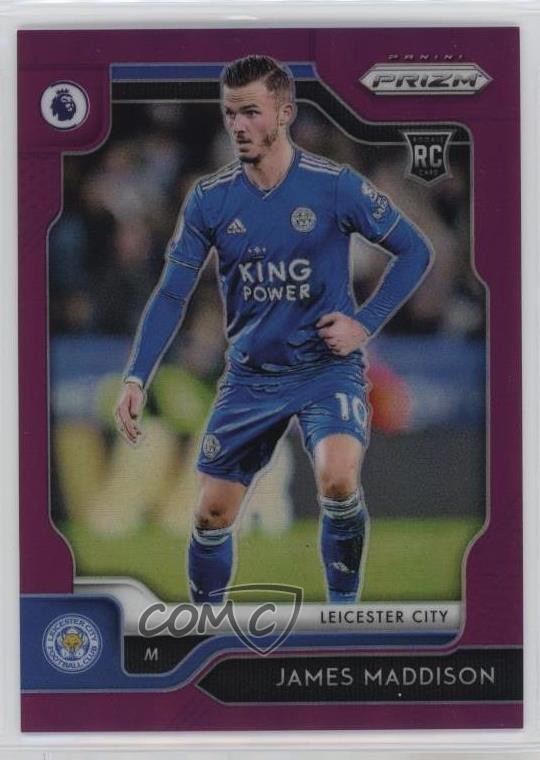 2019-20 Panini Prizm Premier League Purple Prizm 45/99 James Maddison #77 14tf