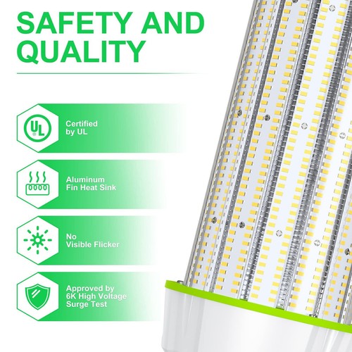 250W LED Corn Bulb Light Replacement 1200W Metal Halide HPS Warehouse Blubs E39 - Picture 8 of 14