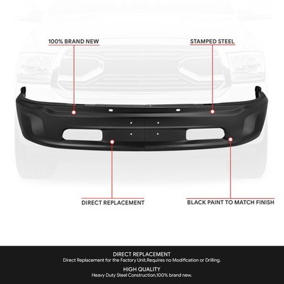 Chrome Front Bumper Face Bar w/o Park Sensor Holes for 13
