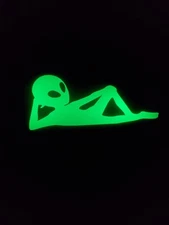 Glow In The Dark Vinyl Decal Comfortable Alien Medium Size Lit Studios New