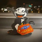 Vintage Chevrolet Porcelain Sign Felix The Cat Super Service Auto Dealer Gas Oil