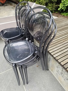 Set of 6 Calligaris Parisienne Smoke Grey Chairs
