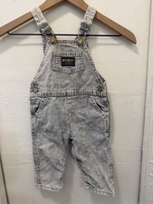 Vintage Oshkosh B'Gosh Vestbak Overalls, Railroad Stripe, 18M