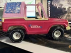 Vintage Tonka Pink Beach Cruiser Jeep SUV Pressed Steel Toy Fits Fashion Dolls